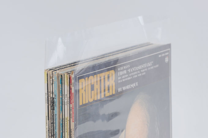 LPレコード外袋（レコードカバー）PP製 透明 中（LP約10枚）500枚