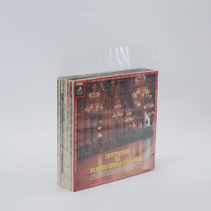 LPレコード外袋 PP製 透明 大（LP約15枚）500枚セット