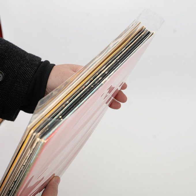 LPレコード外袋（レコードカバー）PP製 透明 小（LP約5枚）100枚セット
